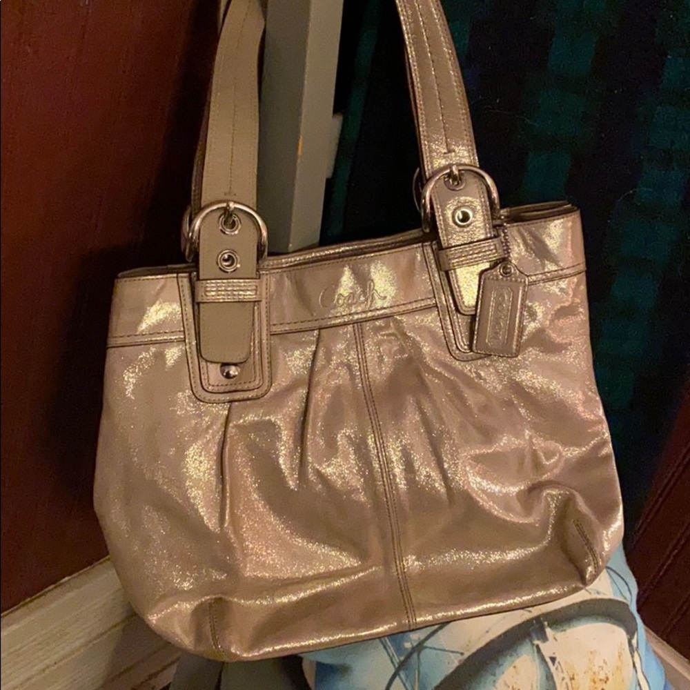 Coach metallic handbag
